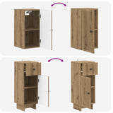 3 Piece Bathroom Cabinet Set EDE Artisan Oak Engineered Wood 3417746