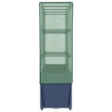 Raised Bed with Greenhouse Cover Rattan Look 160x40x153 cm 4015831