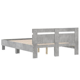 Bed Frame Concrete grey Engineered wood, Plywood 3207430