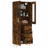 Highboard Smoked Oak 69.5x34x180 cm Engineered Wood 3198694