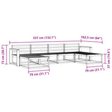Outdoor Sofa Set 6 pcs Natural Solid Acacia Wood 3367967