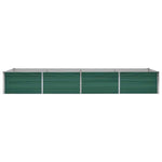 Garden Raised Bed Galvanised Steel 320x80x45 cm Green 44847