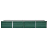 Garden Raised Bed Galvanised Steel 320x80x45 cm Green 44847
