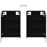 Bathroom Mirror Cabinet Black Oak 43 x 16 x 62.5 cm 889136