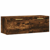 Wall Cabinet Smoked Oak 100x36.5x35 cm Engineered Wood 830121