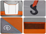 Party Tent Grey and Orange 4-Person 42017447