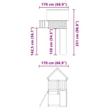 Outdoor Playset Impregnated Wood Pine 3279204