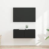 TV Wall Cabinet 2 pcs Black 39 x 31 x 29.5 cm Engineered Wood 892172