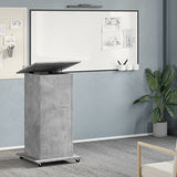 Lectern with Wheels & Drawer Concrete Grey 55x55x107 cm Engineered Wood 848027