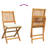 Folding Chair 4 pcs White 49 x 57.5 x 92cm Solid Acacia wood 3329121
