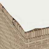 Garden Dining Set Beige Poly Rattan 42007913