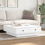 ZNTS Coffee Table White 90x90x28 cm Engineered Wood 848087