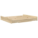Storage Bed Frame Sonoma Oak 180 x 200 cm Engineered Wood 3335271