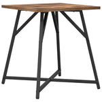 ZNTS Side Table Set - 2 Rustic Smoked Oak and Metal Tables 869728