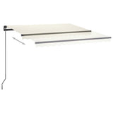 Manual Retractable Awning with LED 3x2.5 m Cream 3070102