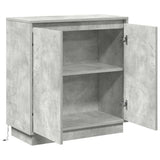 LED Sideboard Concrete Grey 71 x 34.5 x 75 cm Engineered Wood 869645