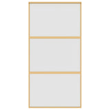 Sliding Door Gold 102.5x205 cm Frosted ESG Glass and Aluminium 155153
