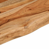 Table Top 70x40x2.5 cm Rectangular Solid Wood Acacia Live Edge 370609