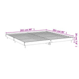 Bed Frame without Mattress High Gloss White 200x200 cm 832215