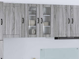 Wall Glass Cabinet LUCCA Grey Sonoma 60 x 31 x 80 cm 885091