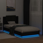 ZNTS Bed Frame with LED without Mattress Black 100x200 cm 3210025