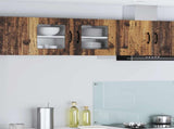 Wall Glass Cabinet PORTO Old Wood 40 x 31 x 40 cm 885201