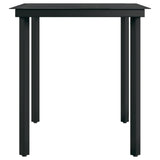 7 Piece Outdoor Dining Set Brown and Black 3099386