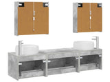 Bathroom Furniture Set 5 pcs Concrete Grey 3407010