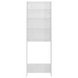 Washing Machine Cabinet High Gloss White 64x24x190 cm 808410