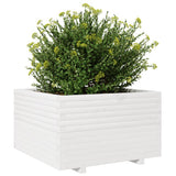 Garden Planter White 80x80x49.5 cm Solid Wood Pine 3282530
