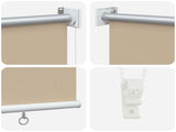 Outdoor Roller Blind UV Protection Beige 180 x 140 cm 42041224