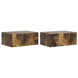 Wall-Mounted Bedside Cabinet 2 pcs Smoked Oak 49 x 34.5 x 20 cm 898456