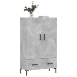 Highboard Concrete Grey 69.5x31x115 cm Engineered Wood 828240