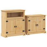 ZNTS 2 Piece Bathroom Furniture Set Corona Solid Wood Pine 3334637