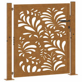 Garden Gate 100x100 cm Weathering Steel Wave Design 4100974