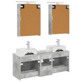 Bathroom Furniture Set 5 pcs Concrete Grey 3406794