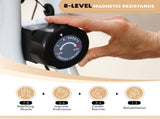 Folding and Quiet Exercise Bike with 8-Level Magnetic Resistance and Heart Rate Sensor, for Home T3398P349171