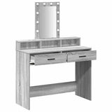 Dressing Table Grey 100 x 41 x 140 cm Engineered Wood 865177