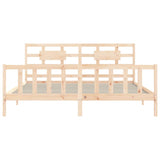 Bed Frame without Mattress 200x200 cm Solid Wood Pine 3192576