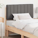 Upholstered Headboard Brown and Dark Grey 90 cm Solid Pine Wood 880199