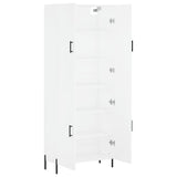 Highboard White 69.5x34x180 cm Engineered Wood 3195683
