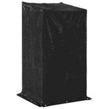 Firewood Rack with Rain Cover 100x100x200 cm Galvanised Steel 4104951