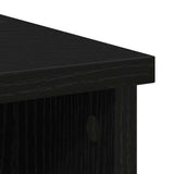 Sideboard with Drawer Black Oak 101x35x76 cm Engineered Wood 861563