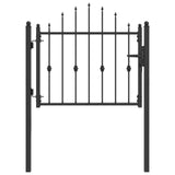 Fence Gate HORST 100 x 75 cm Metal Black Lockable 42034048