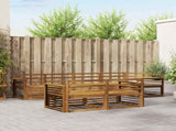 Outdoor Sofa Set 7 pcs Natural Solid Acacia Wood 3373629