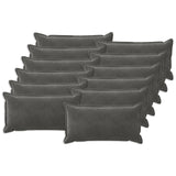 Cushion with Pillow HOUTEN 12 pcs Dark Grey Velvet 933858