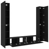TV Cabinet 6 pcs Black 80 x 30 x 30 cm Engineered wood 3393448