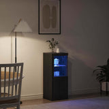 LED Sideboard Black Oak 41 x 37 x 100 cm Engineered Wood 863041