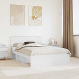 Bed Frame with Headboard White 140 x 200 cm Engineered wood 3407877