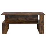 Coffee Table Smoked Oak 90 x 50 x 40 cm Engineered Wood 8000216